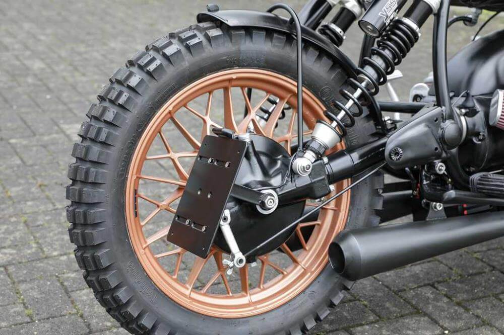 Portatarga laterale per BMW R65 R75 R80 R90 R100 Twinshock con omologazione TÜV