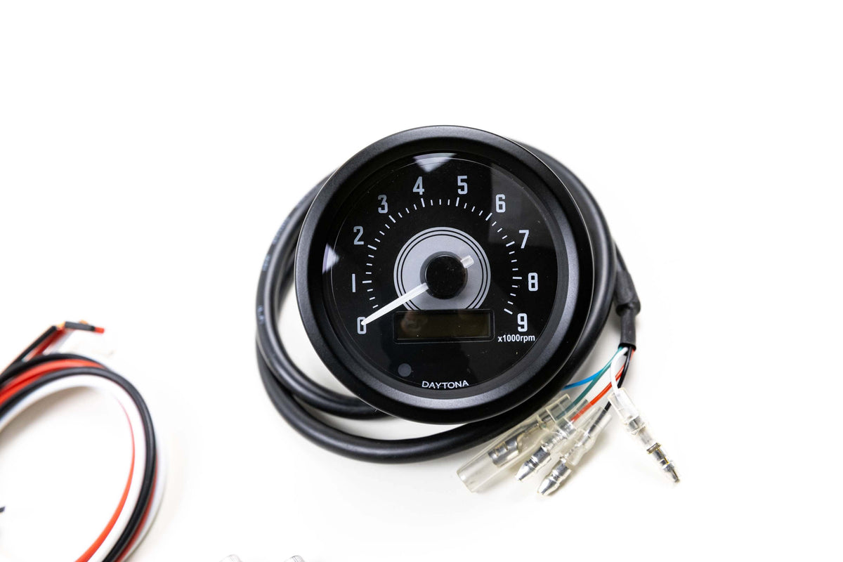 Daytona Velona 60 tachometer 9000 rpm, black