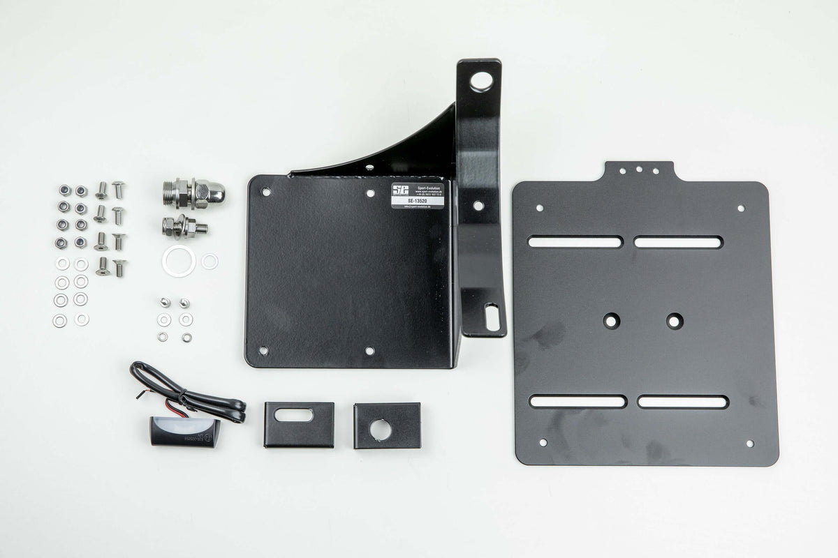 Support de plaque d'immatriculation latéral pour BMW R65 R80 R100 Monolever et Twinshock avec certificat TÜV