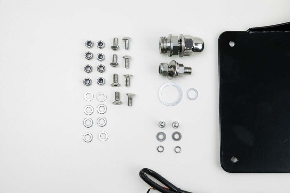 Support de plaque d'immatriculation latéral pour BMW R65 R80 R100 Monolever et Twinshock avec certificat TÜV