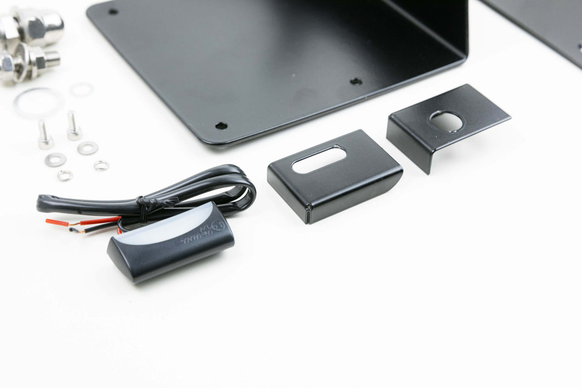 Support de plaque d'immatriculation latéral pour BMW R65 R80 R100 Monolever et Twinshock avec certificat TÜV