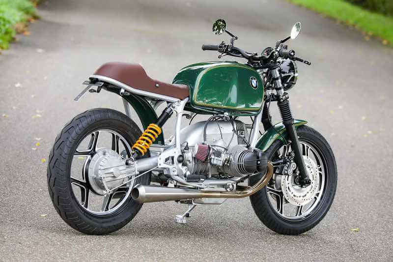 BMW R100 Cafe Racer SE Concept Bike Classic Silver Green