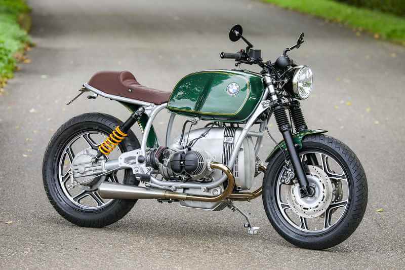 BMW R100 Cafe Racer SE Concept Bike Classic Silver Green