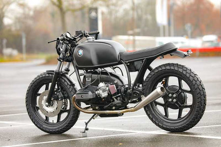 Scarico slip-on 2-1 alto per BMW R65 R80 R100 Monolever con omologazione ABE
