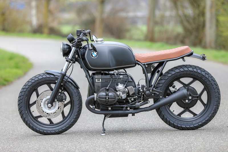 Scarico slip-on 2-1 alto per BMW R65 R80 R100 Monolever con omologazione ABE
