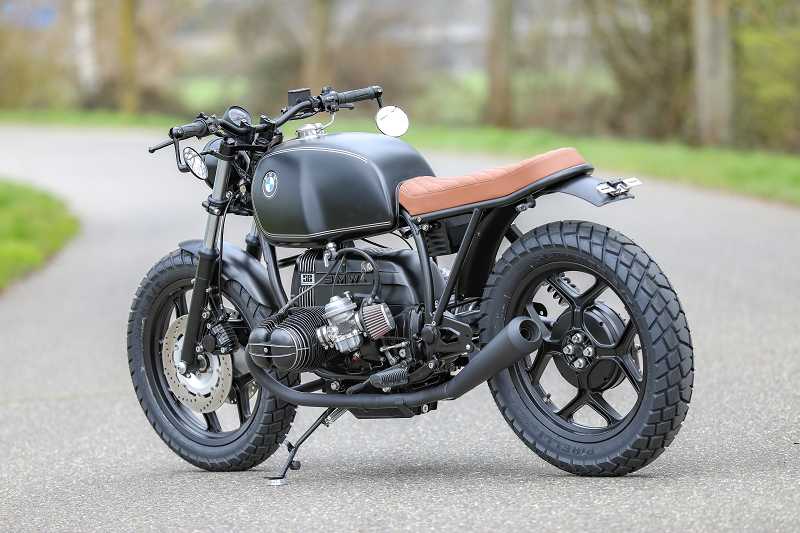 Scarico slip-on 2-1 alto per BMW R65 R80 R100 Monolever con omologazione ABE