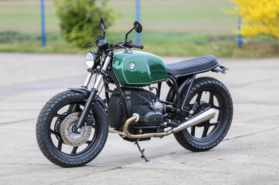 Concept bike BMW Roadster SE, colore verde, per viaggi