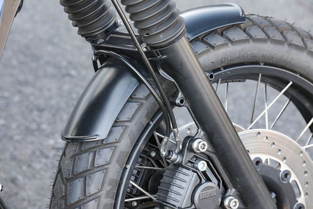 SE stainless steel braided brake line for shortened forks and mid-rise handlebars