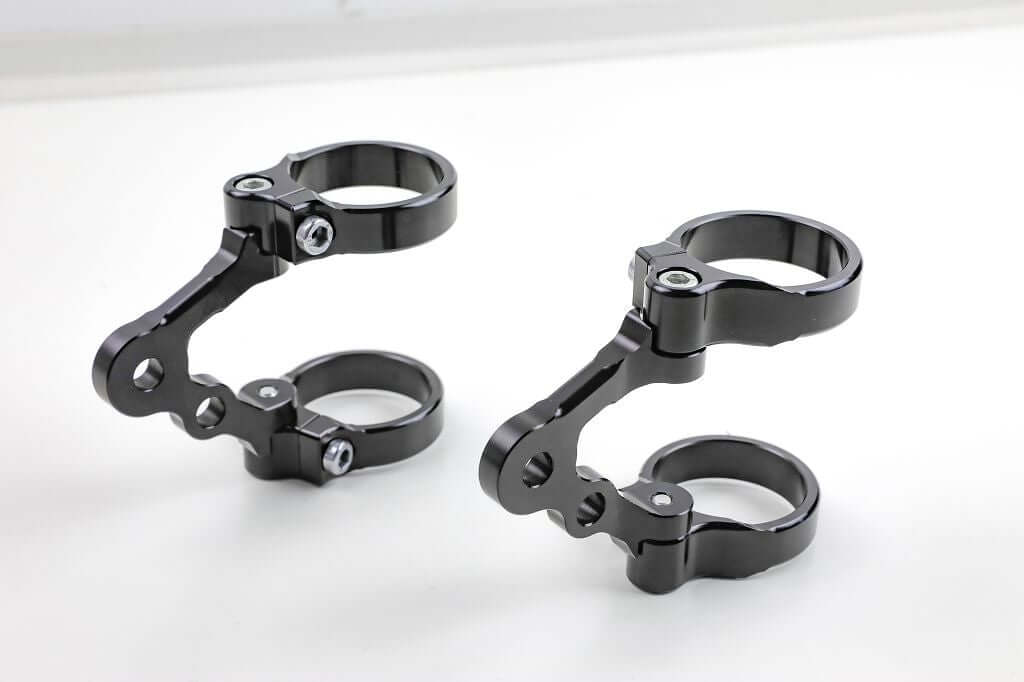 Support de phare avec fixation de clignotant pour fourche de 38,5 mm de diamètre