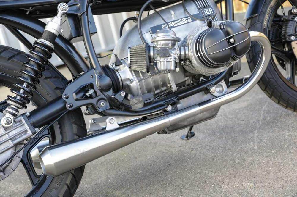 Système d'échappement Slip-on 2-2 Bobber pour BMW R65 R80 R100 Monolever avec homologation ABE
