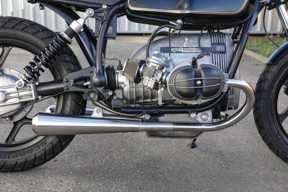 Système d'échappement Slip-on 2-2 Bobber pour BMW R65 R80 R100 Monolever avec homologation ABE