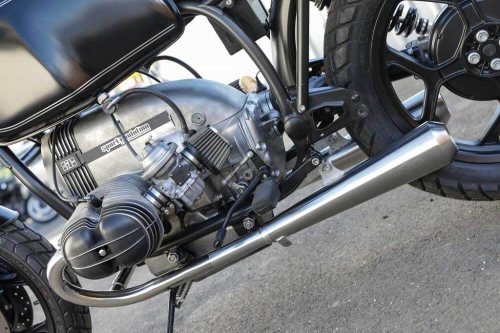 Système d'échappement Slip-on 2-2 Bobber pour BMW R65 R80 R100 Monolever avec homologation ABE