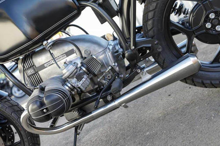 Système d'échappement Slip-on 2-2 Bobber pour BMW R65 R80 R100 Monolever avec homologation ABE