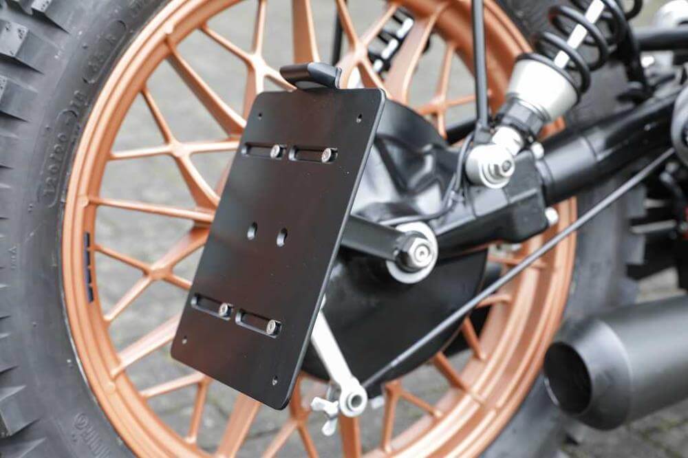 BMW R65 R75 R80 R90 R100 ツインショック用 サイドナンバープレートホルダー（TÜV認証取得済み）