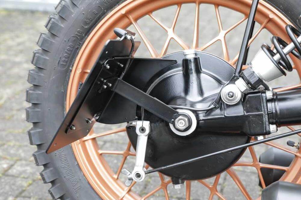 BMW R65 R75 R80 R90 R100 ツインショック用 サイドナンバープレートホルダー（TÜV認証取得済み）