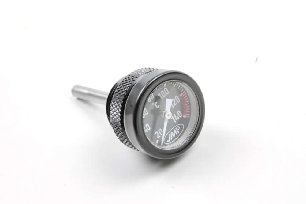 Analog oil temperature gauge for oil filler plug