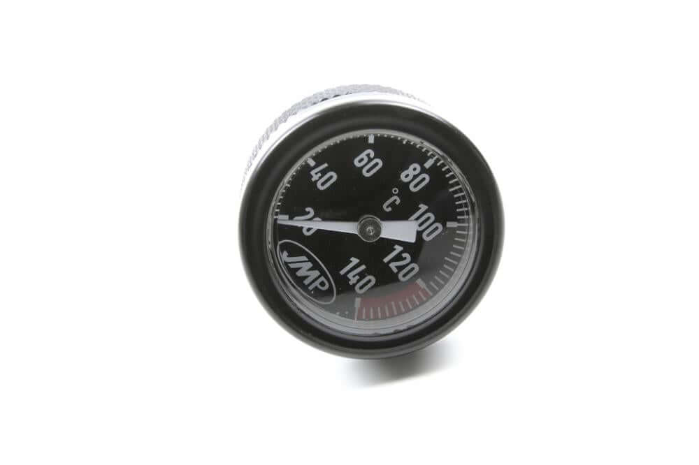 Analog oil temperature gauge for oil filler plug
