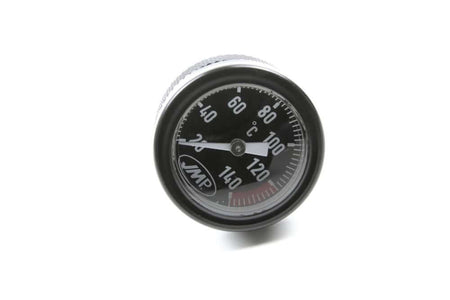 Analog oil temperature gauge for oil filler plug