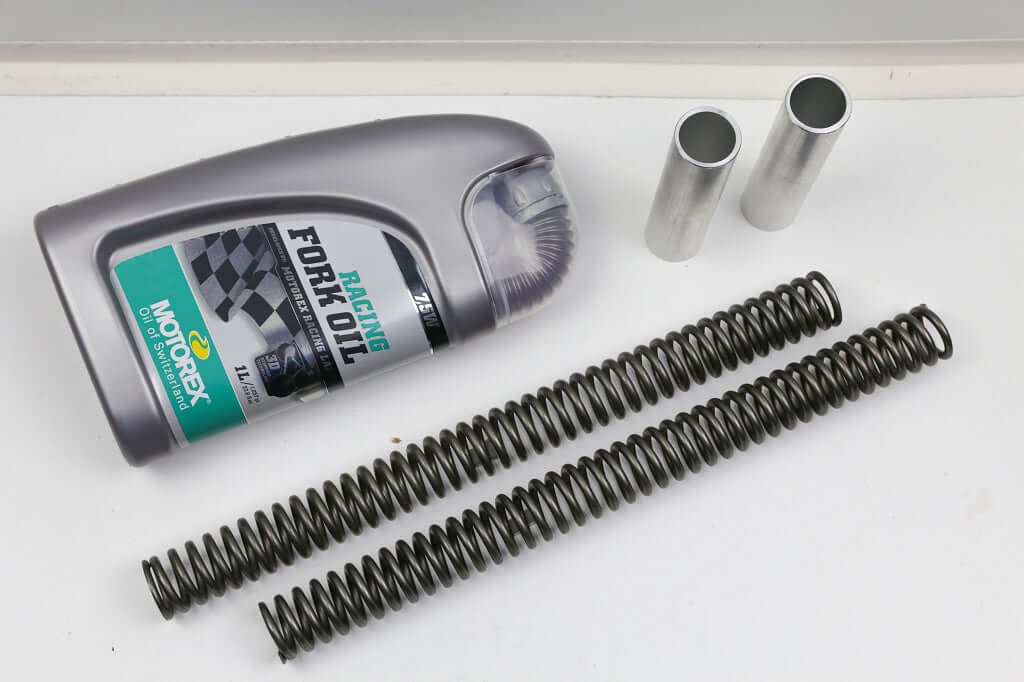 BMW Twinshock Gabelfedern Kit 36mm mit OTEVA 70 Federn, Gabelöl und Distanzhülsen für Motorrad