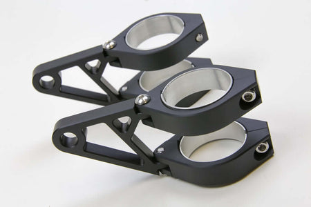 Set de supports de lampe en aluminium CNC pour diamètre 35-37 mm, noir
