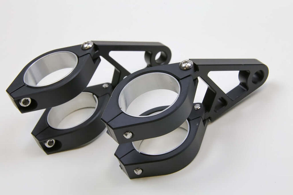 Set de supports de lampe en aluminium CNC pour diamètre 35-37 mm, noir