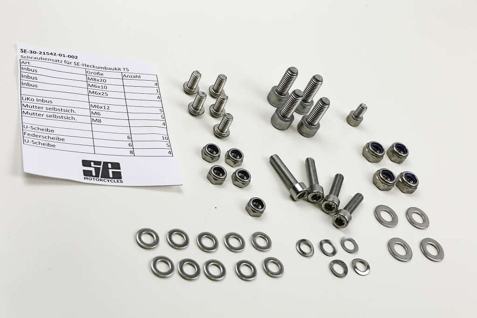 Schraubensatz Edelstahl für SE-Heckumbau Kit BMW Twinshock