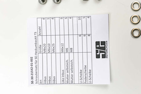 Set viti in acciaio inox per kit di conversione codone SE BMW Twinshock