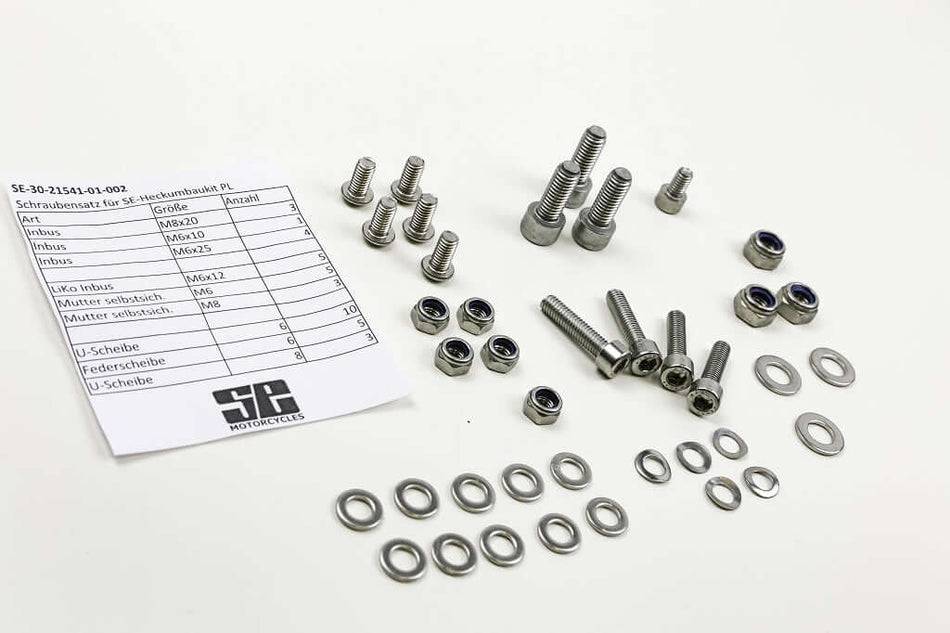 Jeu de vis en acier inoxydable pour kit de conversion arrière SE BMW Paralever