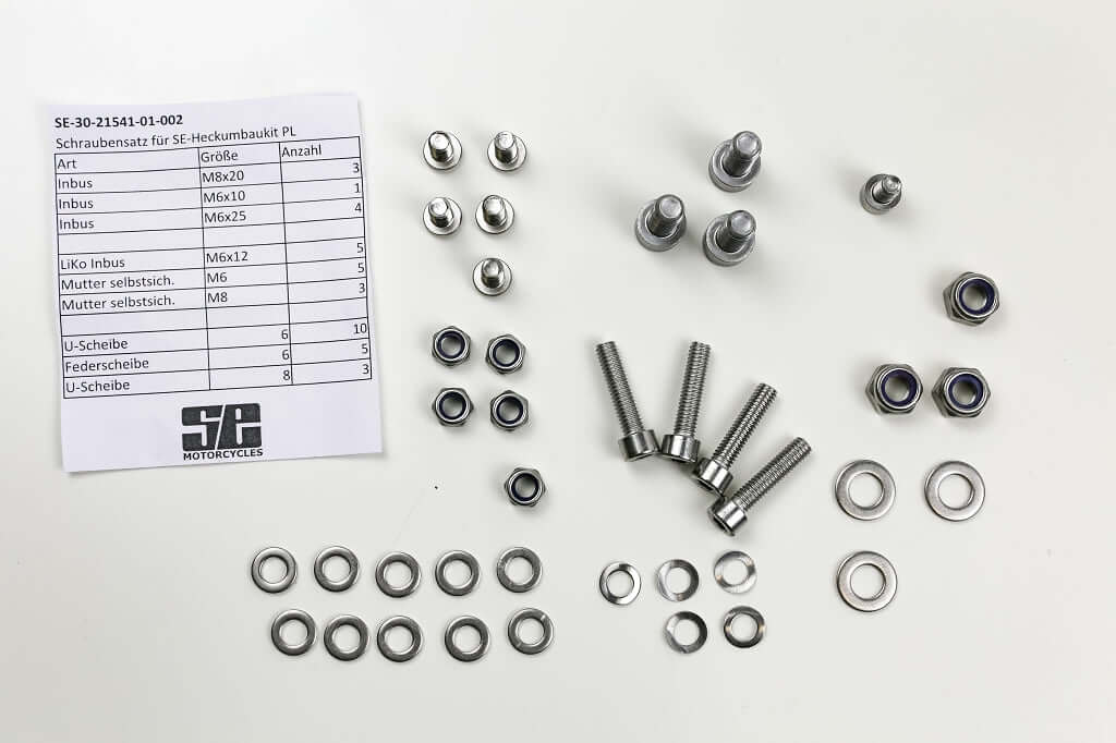 Jeu de vis en acier inoxydable pour kit de conversion arrière SE BMW Paralever