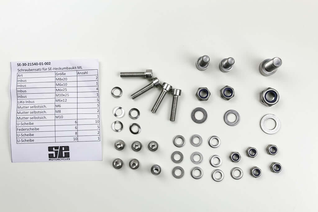 Stainless steel screw set for SE rear conversion kit BMW Monolever