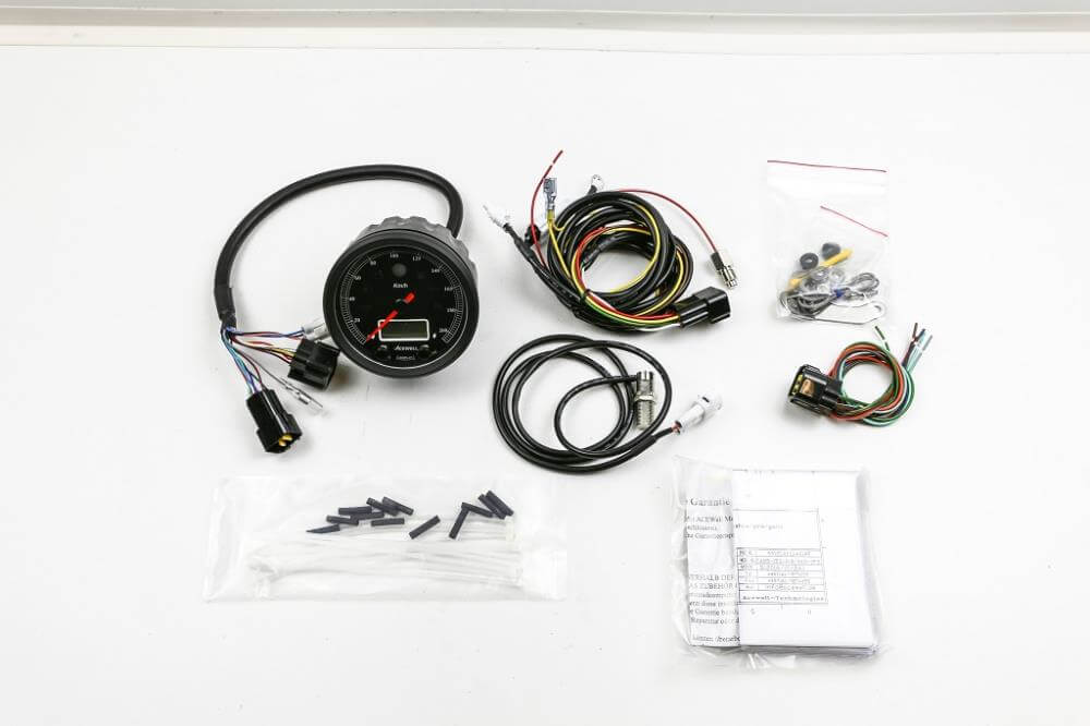 Tachimetro Acewell CA085 con indicatore di velocità nero