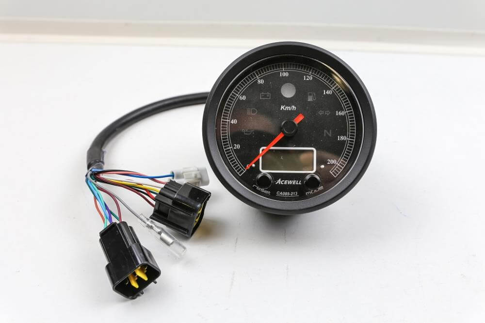 Tachimetro Acewell CA085 con indicatore di velocità nero