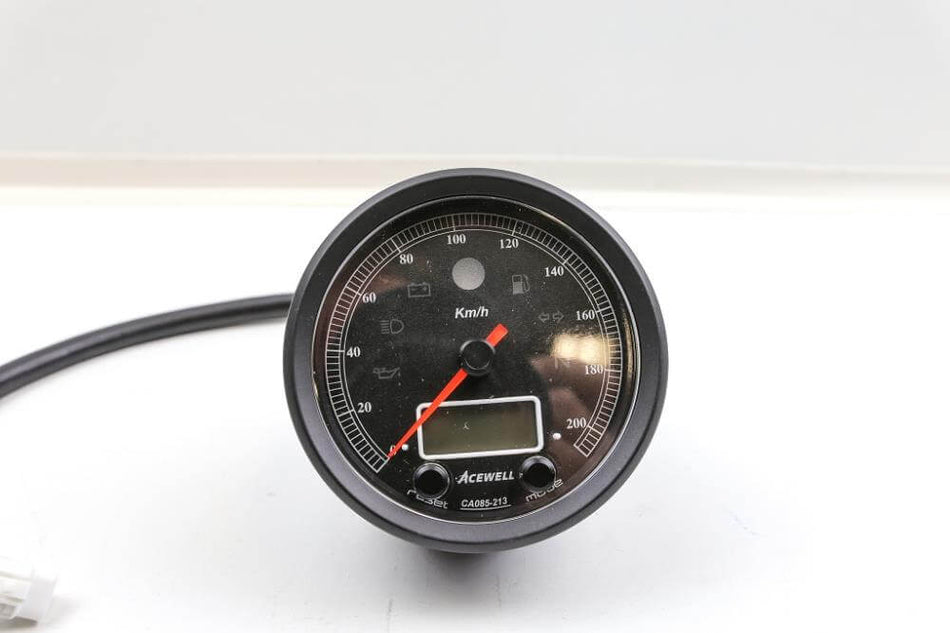 Acewell CA085 Tacho mit Geschwindigkeitsanzeige in schwarz
