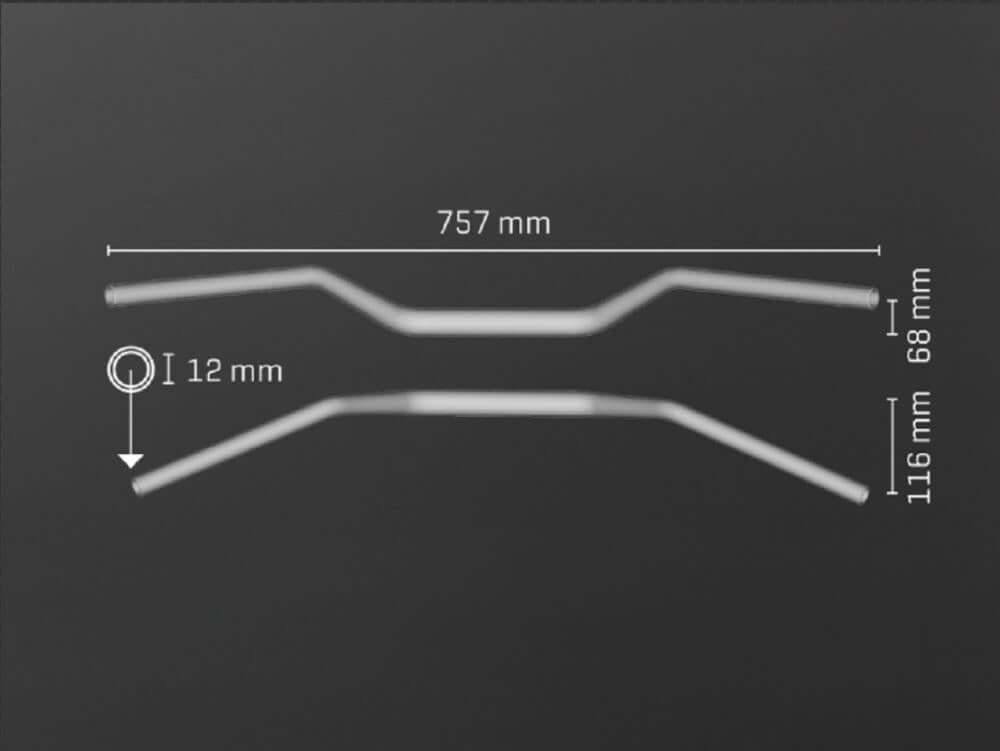 SEハンドルバー変換キット Ø28.6mmハンドルバー用（BMW 2バルブ車純正トリプルクランプ対応、TÜV認証取得済み）