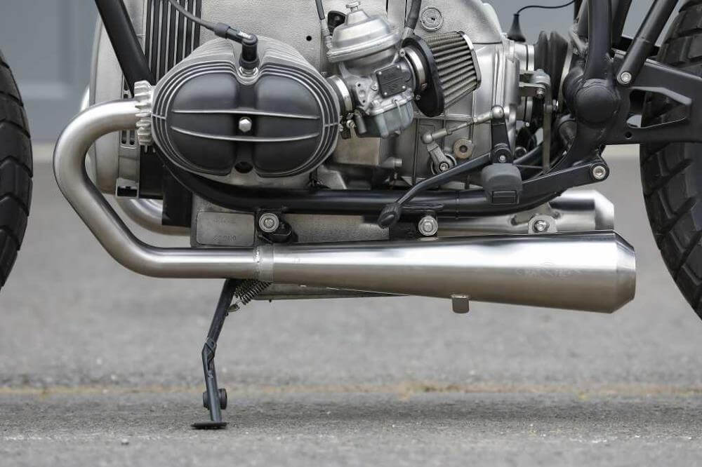BMW R80 R100 Monolever Bobber Short 2-2 Komplettanlage mit ABE