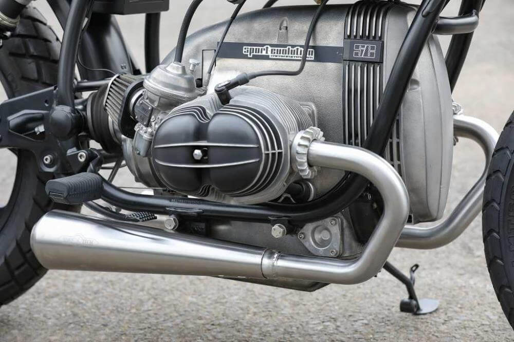 BMW R80 R100 Monolever Bobber Short 2-2 Komplettanlage mit ABE