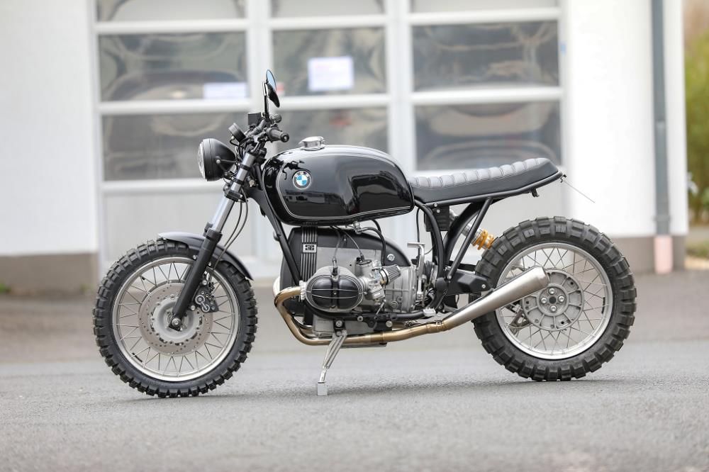 Impianto di scarico 2-1 Paralever per BMW R80R R100R /GS con omologazione ABE