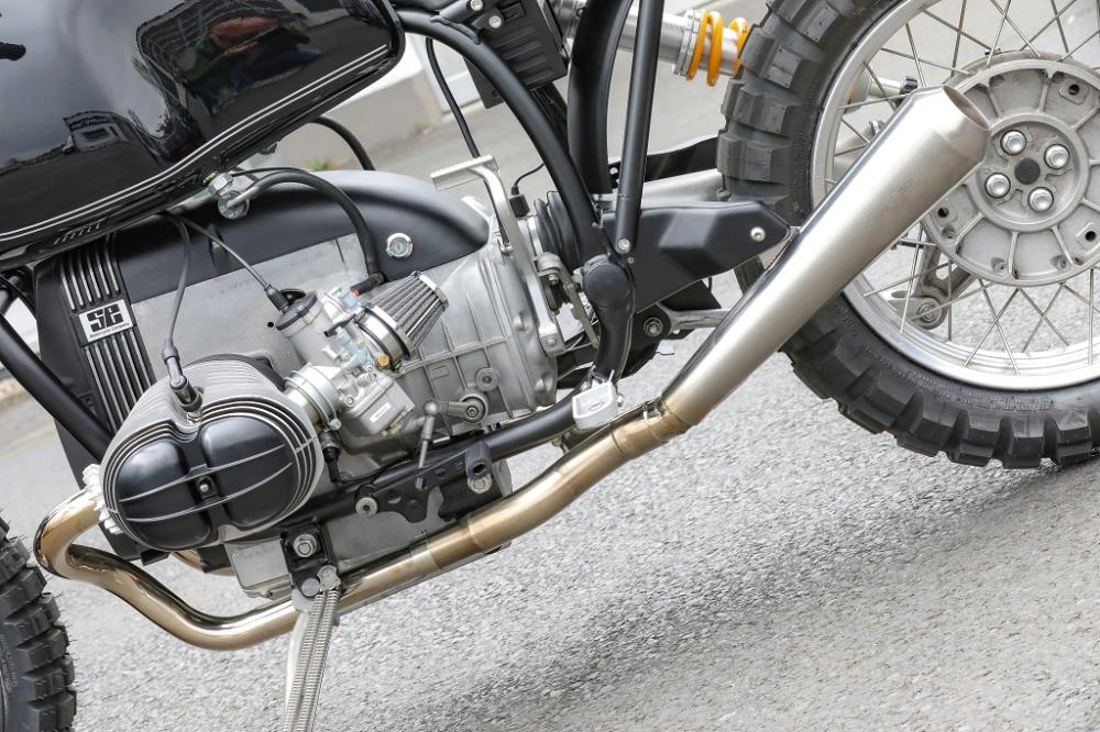 Impianto di scarico 2-1 Paralever per BMW R80R R100R /GS con omologazione ABE