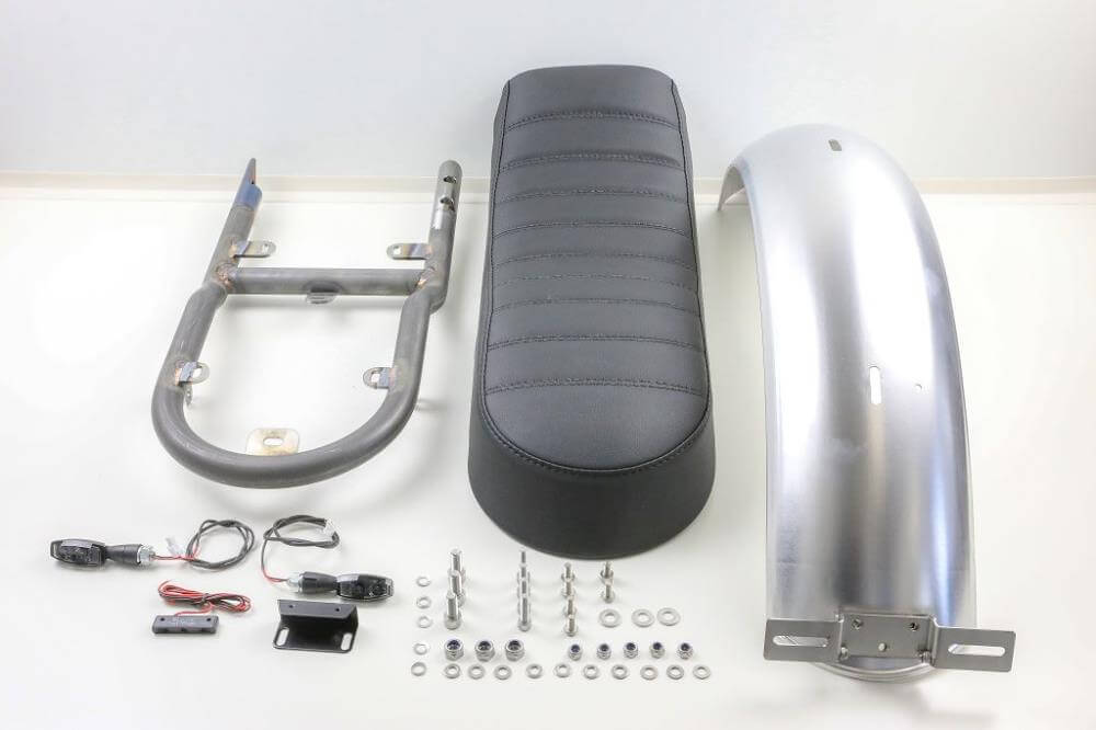 Kit di conversione codone BMW R80R R100R Paralever monoposto con gradino, autoportante, con omologazione TÜV