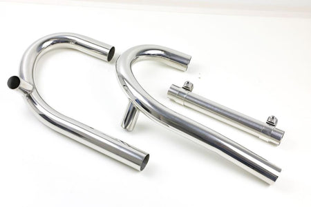 BMW R80 R100 Monolever stainless steel exhaust headers with balance pipe, without oil cooler