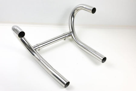 BMW R80 R100 Monolever stainless steel exhaust headers with balance pipe, without oil cooler