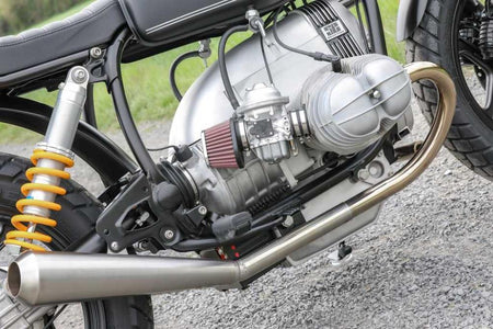 BMW R65 R80 R100 Monolever 2-2 Auspuffanlage hochgelegt mit ABE